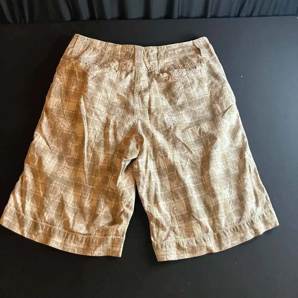 Urban Pipeline Men's Tan Plaid Floral Cotton Shorts Size 30